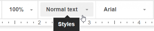 Heading Styles inside Google Documents