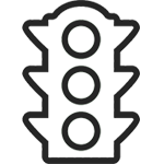 line art of traffic stoplight