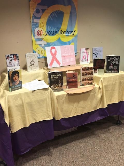NWRC Library Breast Cancer Awareness Display