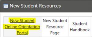 New Student Resources