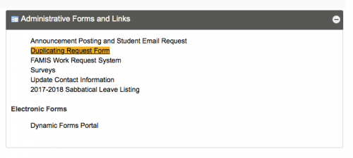 Duplicating Request Form location