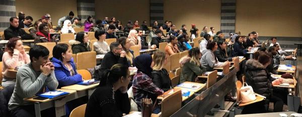 New Students in the English as a Second Language Institute Prepare for the Start of the Spring 2018 Semester