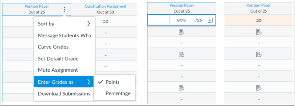 Enter Grades into Canvas