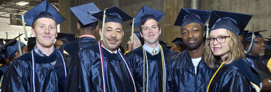 Students waiting for commencement ceremony