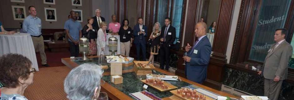 Dr Generals Addressing the Mint Society Donors at a reception in the board room