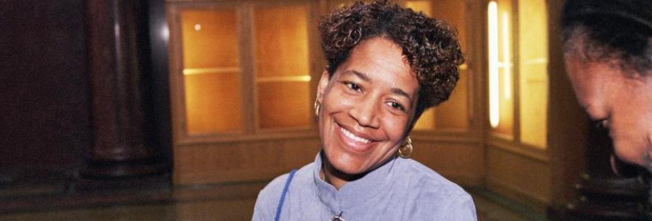 woman smiling