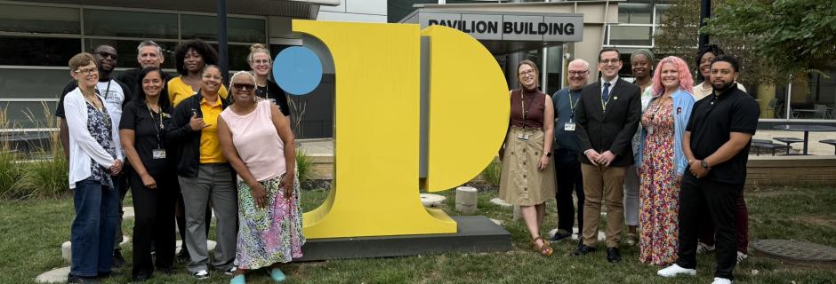 Dean of Students Pavillion Building with Staff