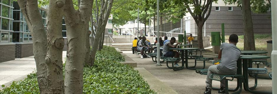 Courtyard outside of Student Life