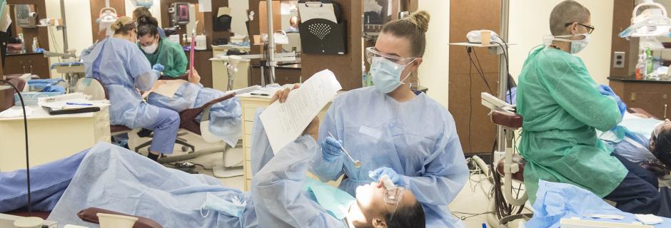 Students in the Dental Hygiene program at Community College of Philadelphia.