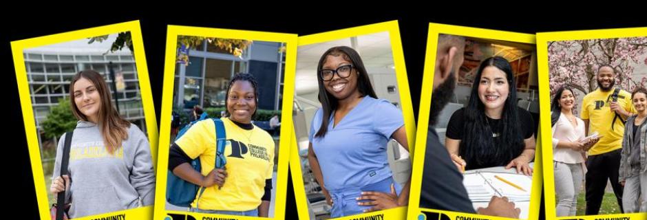 Students posing and smiling for photo shoot