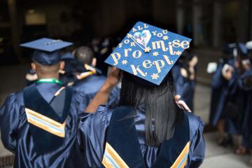 Decorated mortar board.