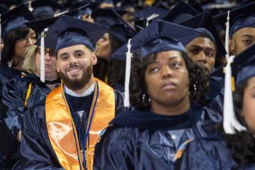 Graduates seated for the ceremony.