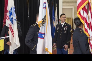 The Color Guard carries the flags to begin the ceremony.