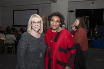 Terri Naana and Vice President for Marketing and Government Relations, Lynette Brown-Sow, pose for the camera