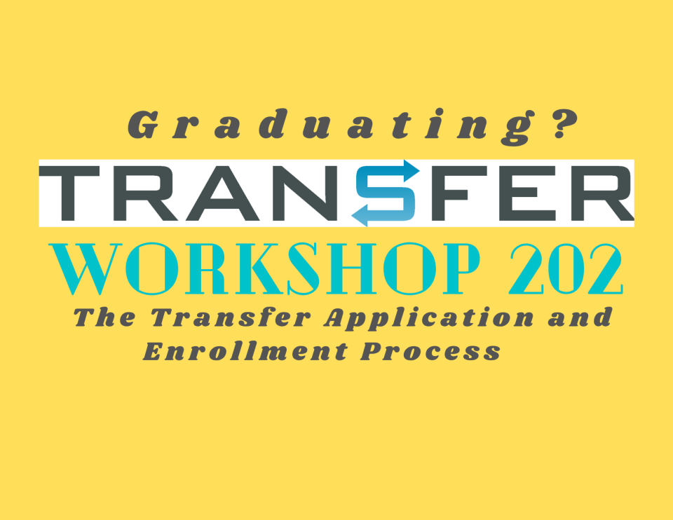 Graduating? Transfer Workshop 202: The Transfer Application and Enrollment Process