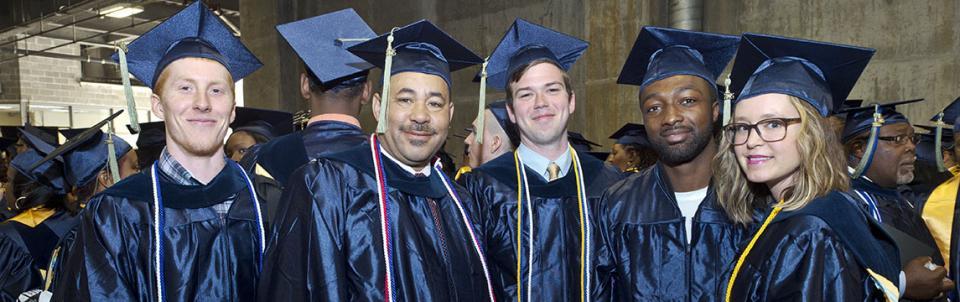 Students waiting for commencement ceremony