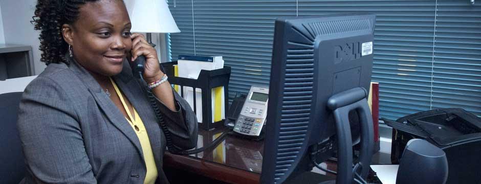 Professional Workplace woman at desk