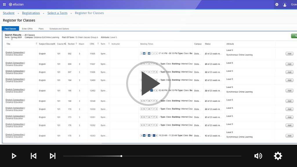 Screencast - level 5 English registration